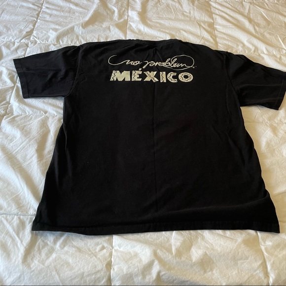 No Problem Mexico Day of The Dead Neon Skull Black T Shirt - Picture 4 of 12